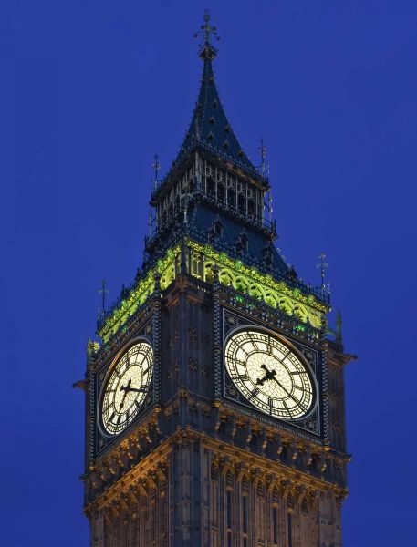 Great Britain, London Big Ben Clock Tower, dusk